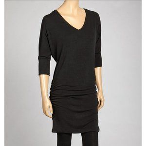 Zenana Outfitters Sweater Blouson Dress Black Large